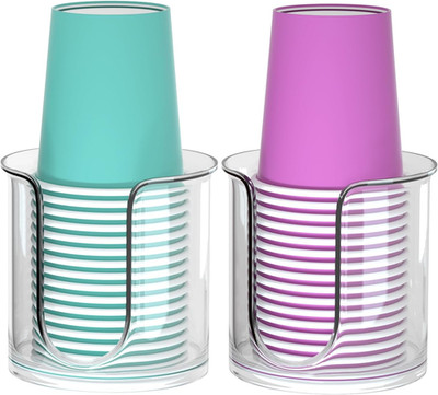 2 Pack Bathroom Cup Dispenser - Countertop 3 oz Bathroom Cup Holder for Dixie -