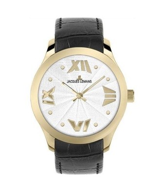 JACQUES LEMANS Women Analog Quartz Casual Watch Classic Dress Silver Dial Waterp