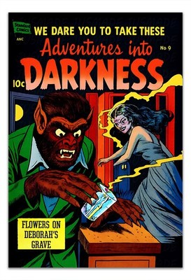 Vintage Horror Comic Cover Poster - Flowers on Deborah s Grave - Darkness #9
