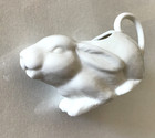 Small White Porcelain Single Serve Bunny Rabbit Creamer Pitcher Tea Party READ