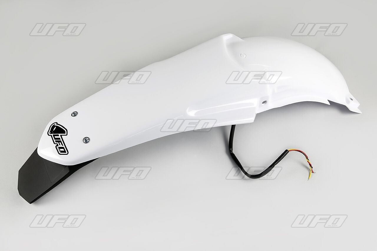 UFO Enduro Rear Fender W/ Led-Light For Yamaha YZ125/250 White Ya03893-046