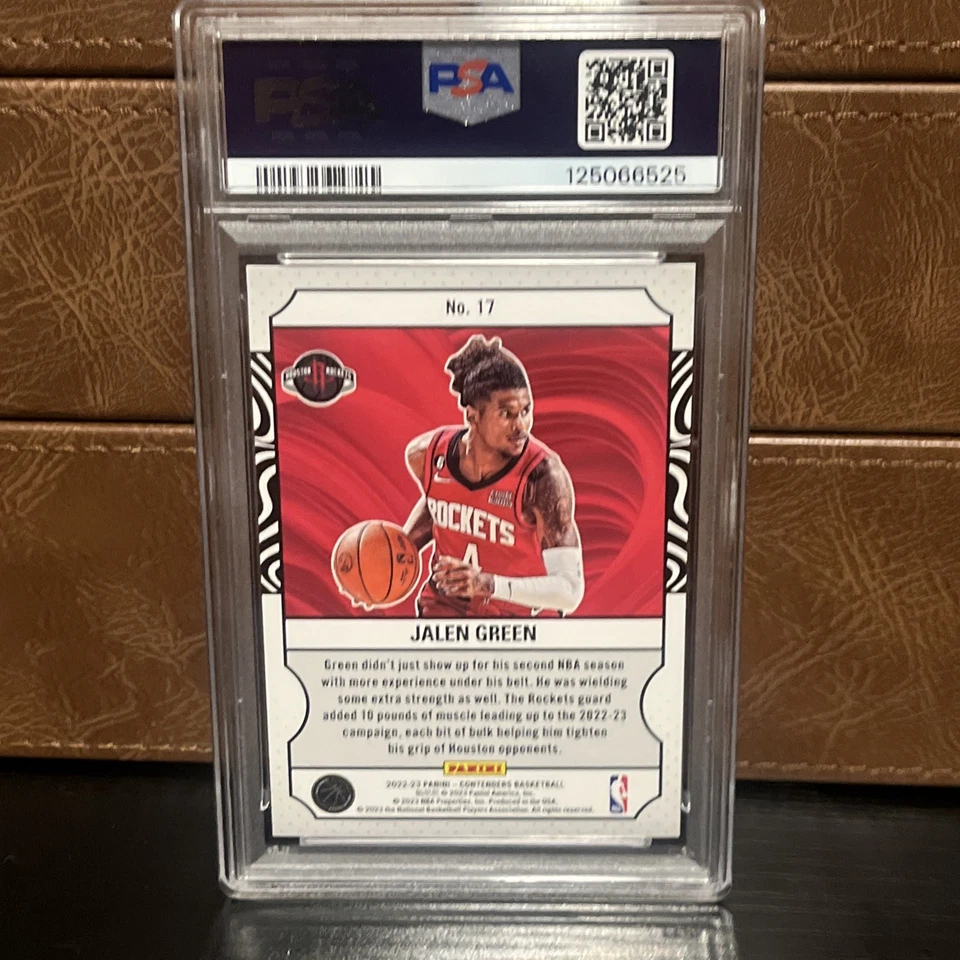2023-24 Panini Contenders Jalen Green #16 Opening Night Ticket /25 PSA 9  SSP - Image 3 of 3