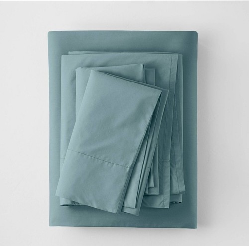 Casaluna Washed Supima Percale Sheet Set 250 Thread Count 100% Cotton (Bag5) - Picture 4 of 5