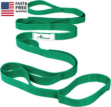 Stretching Strap Yoga Straps for Physical Therapy, 10 Loops Non-Elastic Stretch