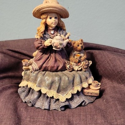 The Boyds Collection Ltd Music Box Girl Teddy Bear Tea Party Tea For Two