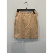Lands End Kids Girls Skort 14S 14 Short Tan Khaki School Uniform Chino Private
