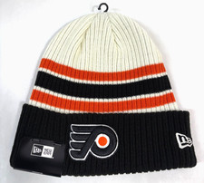Philadelphia Flyers NHL NE Vintage Cuffed Knit Hat~ Cream/Orange/Black
