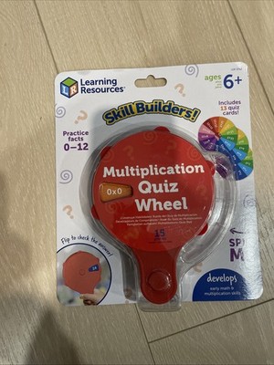 Learning Resources Skill Builders! Multiplication Quiz Wheel, Math Fidget Toy
