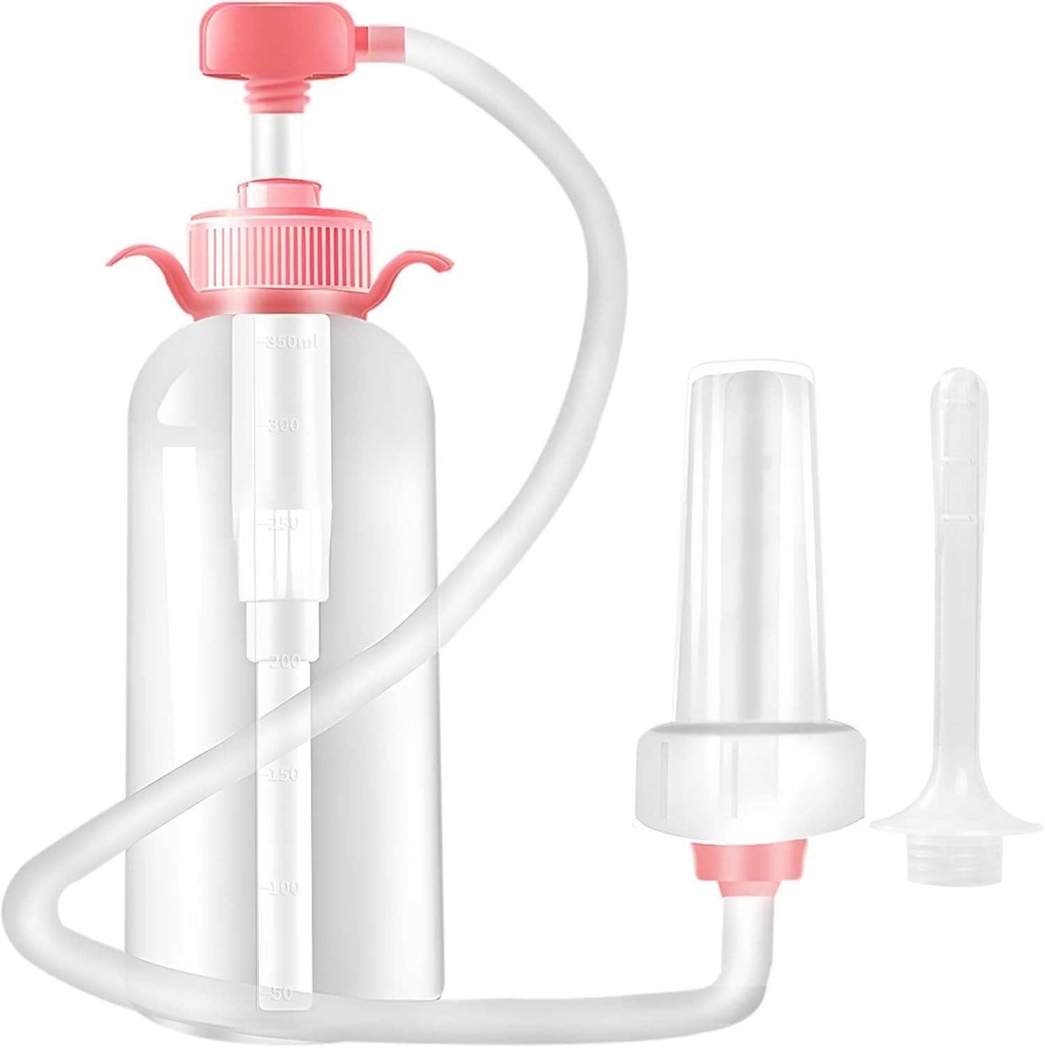 Reusable Douche Bottle for Women,Manual Pressure Control with 2 Nozzles, 350ml