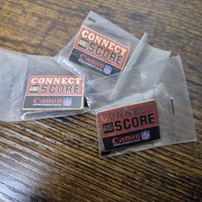 VINTAGE Canon Connect Score LOT OF 3 hat Pin Lapel 2004 photography Sealed