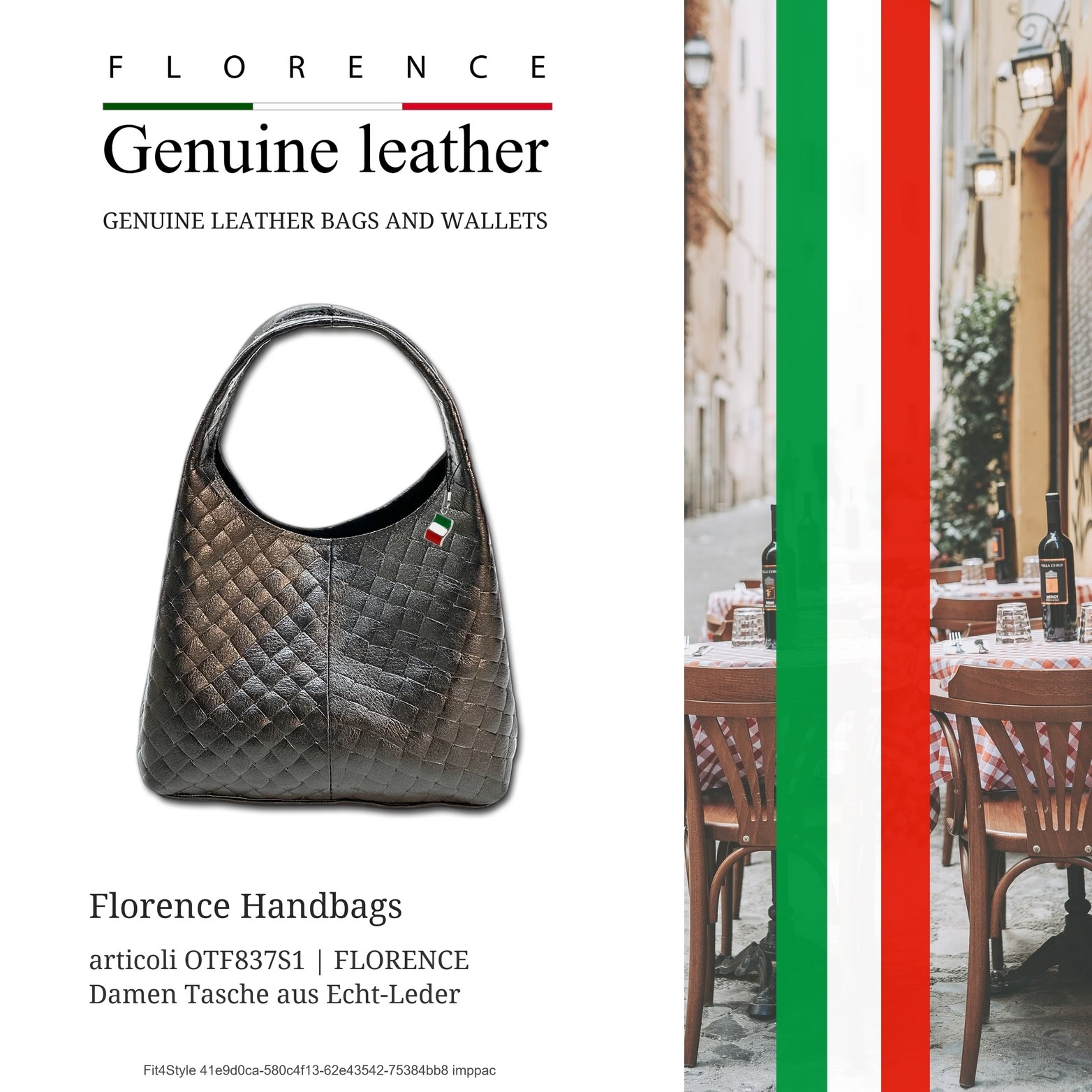 Borsa A Spalla In Pelle Per Donna Florence Nera OTF837S1 foto 6