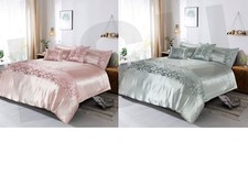 Aisha Luxury Embroidered Duvet Cover Set Elegant Sequence Butterfly Silk Bedding