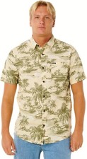 RIP CURL Men's SESSIONS  S/S Woven Button Shirt -VINTAGE WHITE Size  XLarge  NWT