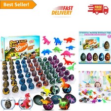 60 Colorful Hatching Dinosaur Eggs - Perfect Kids' Party Favors  Easter Surp...