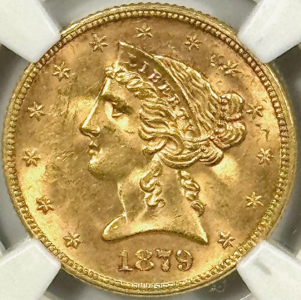 1879 $5 GOLD LIBERTY HEAD NGC MS63 - Image 2 of 4