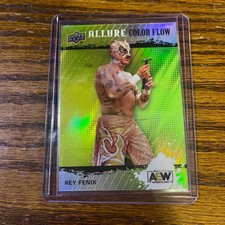 Rey Fenix 2022 Upper Deck AEW Allure Yellow/Green Color Flow R-26 Wrestling
