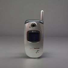 LG VX5300 Gray Silver Verizon Cellular Flip Phone W Battery Untested Collectors