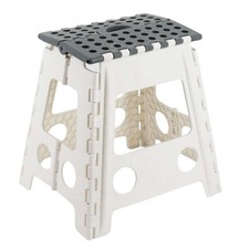 Klapphocker (Kunststoff) - faltbar (120 kg) - Weiß | Gartenhocker, Sitzhocker