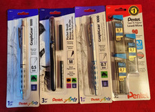 Pentel Art Pocket Brush Pen, Black M  1 Pen 2 Refills, 0.5  0.7 replacmnt lead