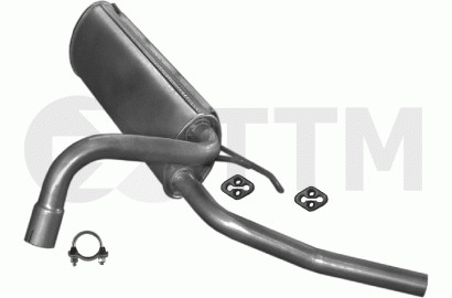 Silencieux intermédiaire Volvo 480 Coupe résout les bruits d'échappement et fuites de gaz