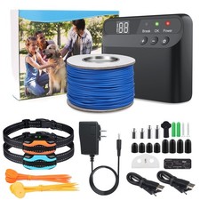 PcEoTllar Electric Fence for Dogs - Waterproof Collar System, 656ft Wire