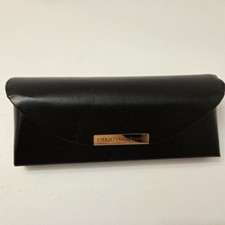 Christian Siriano Black Eyeglasses Case Gold Logo