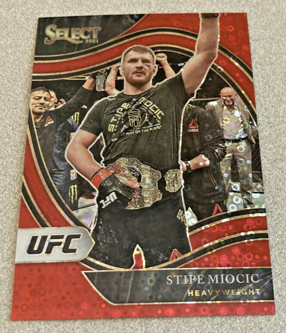 2021 Panini Select UFC Octagonside Red Disco Prizm #237 Stipe Miocic /199