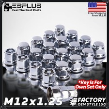 24 Pc Infiniti Oem Wheel Locks M12x1.25 Chrome Fit 1997-2003 Qx42004-2010 Qx56