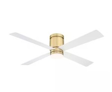 FANIMATION Kwartet 52 in. Indoor/Outdoor Satin Brass Ceiling Fan w/ Light Kit
