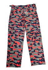 Malaysian National Fire Rescue Service Bomba Red Camo Trousers 32W 29L #3