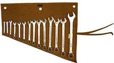 Bull Tools Wrench Roll, Wrench Roll Up Pouch, 14-Pocket Heavy Duty Canvas Wre...