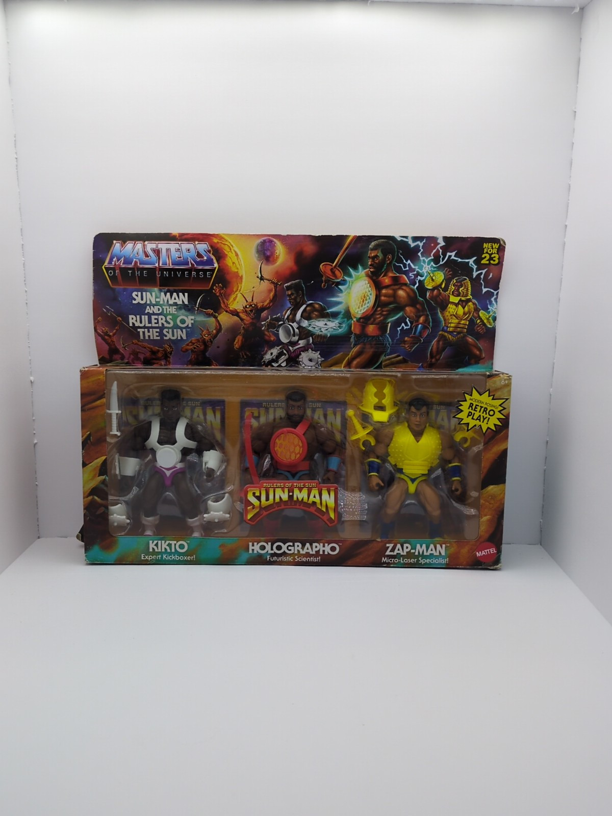 MOTU Origins Rulers of the Sun Man Kikto Holographo Zap-Man 3-Pack Brand New  
