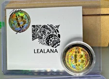 Lealana .01  Fund ed "CENT" ERROR  RARE AUTOGRAPHED -bit coin Lealana CASASCIUS