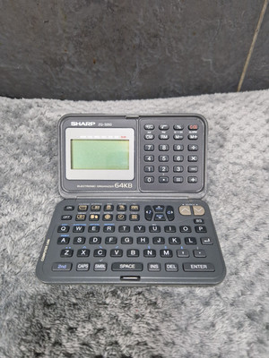 Vintage Sharp ZQ-3250 Electronic Organizer 64k Pocket Computer ungetestet 90er PROP