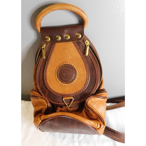 Mini Mochila de Cuero Valentino Di Max Hecha en Italia Vera Pelle - Imagen 7 de 7