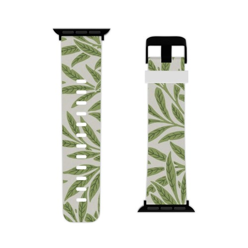 Green Leaves Watch Band for Apple Watch IWatch 38mm 40mm 42mm 44mm - Zdjęcie 19 z 25