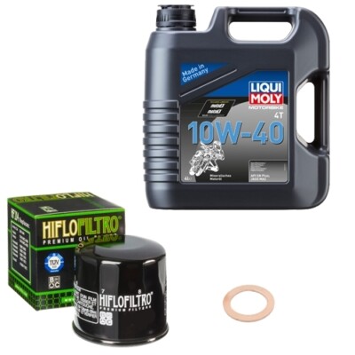 HiFlo Ölfilter Set LIQUI MOLY 10W-40 4L für Honda CBR 600 F PC31 Bj.1995