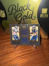 2015 Black Gold Golden Opportunity Marshall Faulk / Todd Gurley II /99 #GO-STL