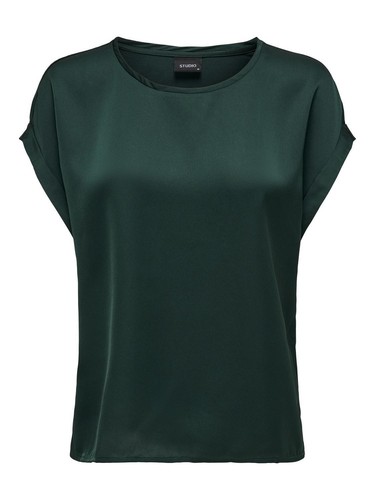 Camisa Brillante de Mujer ONLY con Aspecto de Seda Silky Top Manga Corta Blusa - Imagen 16 de 35