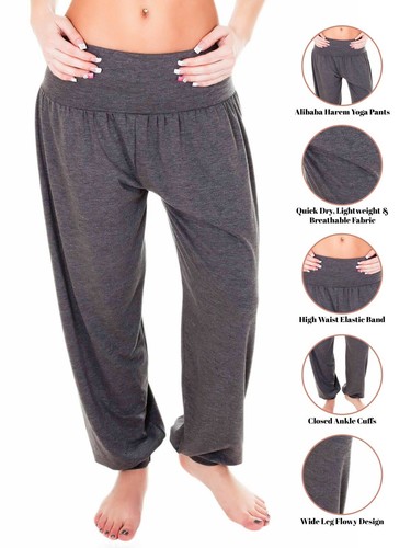Women's Ladies Harem Trousers Ali Baba Long Pants Baggy Leggings Plus Sizes New - Picture 43 of 67