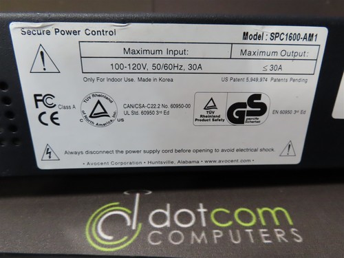 Avocent SPC-1600-AM1 16-Plug Remote Management Power - Picture 4 of 4