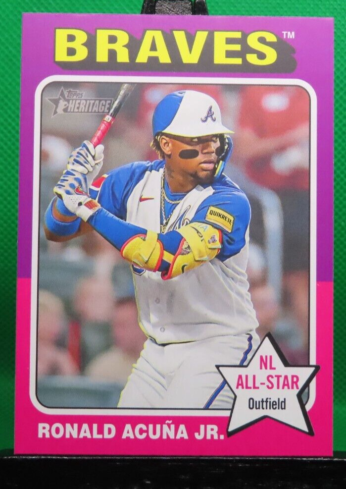 2024 Topps Heritage #321 RONALD ACUNA JR MISSING FACSIMILE SIG SP Variation