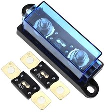 1 Way MEGA/AMG Fuse Holder 100A Bolt Down Fuse M8 5/16"2 Pack 80A Fuses  1 W...