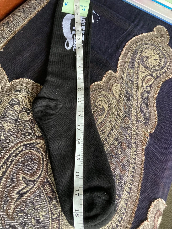 Virgil Abloh Off-White Italian Black Monster Logo Socks .Sold out. - Image 2 of 4