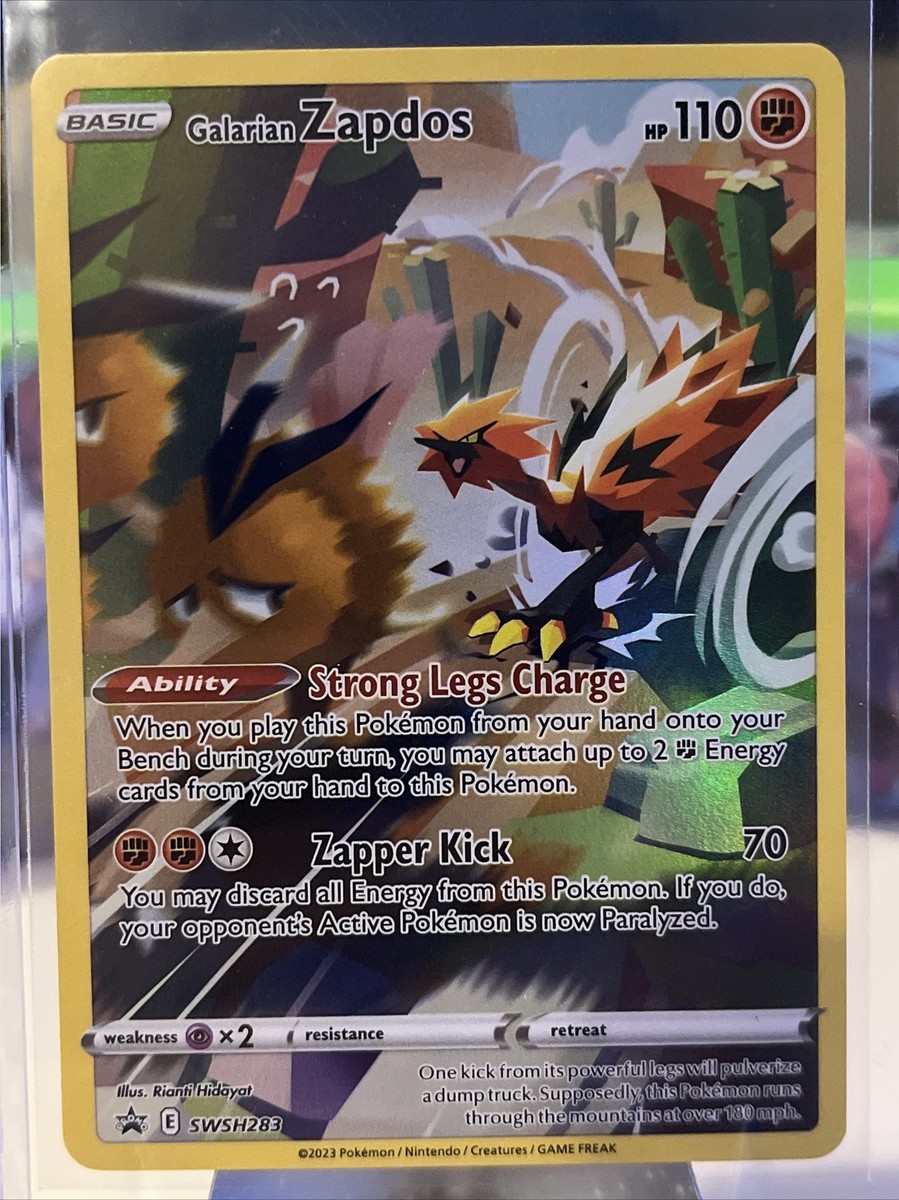 Pokémon TCG Galarian Zapdos SWSH Black Star Promos SWSH283 Holo