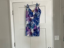 Swimsuits For All Tankini swimsuit set Purple Blue Floral Sweetheart Underwire