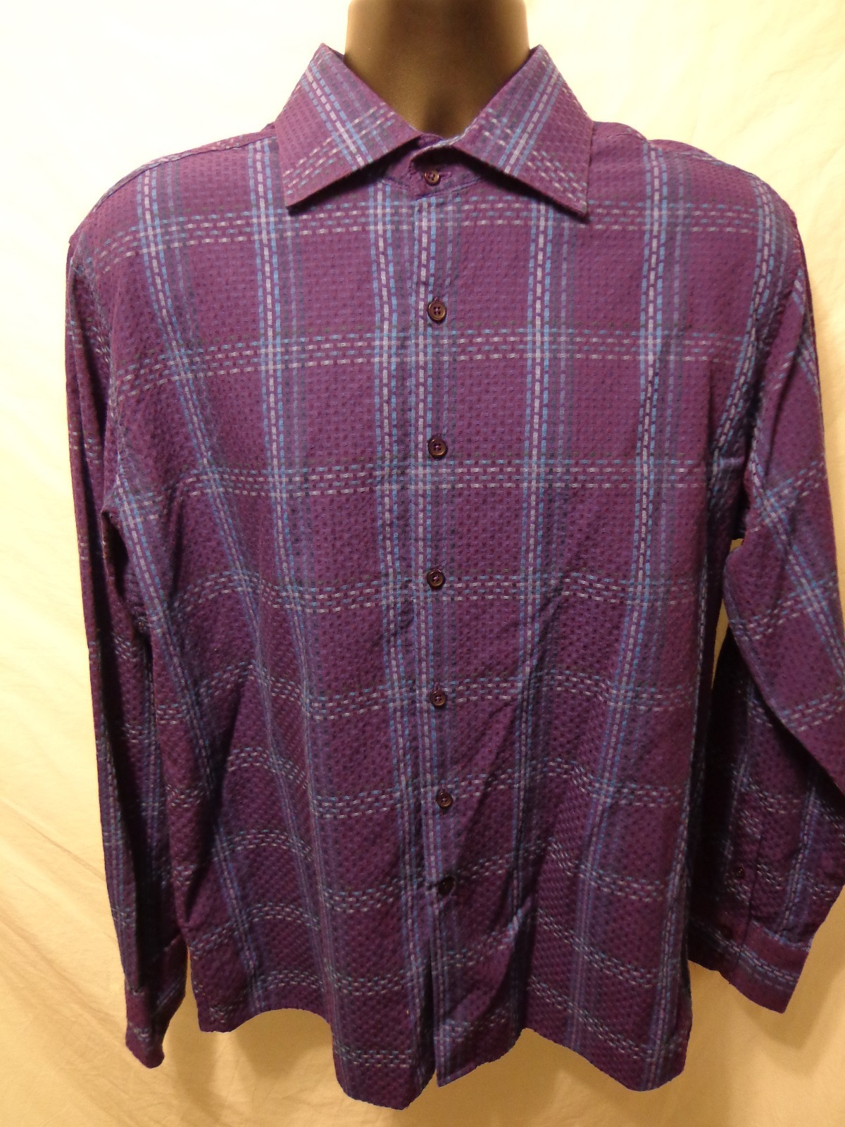 Bruno High Count Count Button Front 100% Cotton L… - image 2