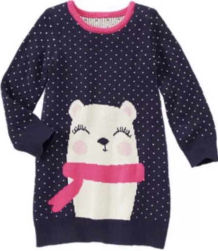 Robe Sweat-shirt Gymboree Fille - Orange Et Blanc, Avec Poches - Taille 5 - Neuf Avec étiquettes