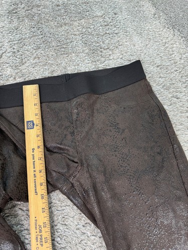 Karen Kane Pants Womens Large Brown Faux Leather Snake Skin Pull On Trousers Vtg - Picture 7 of 10