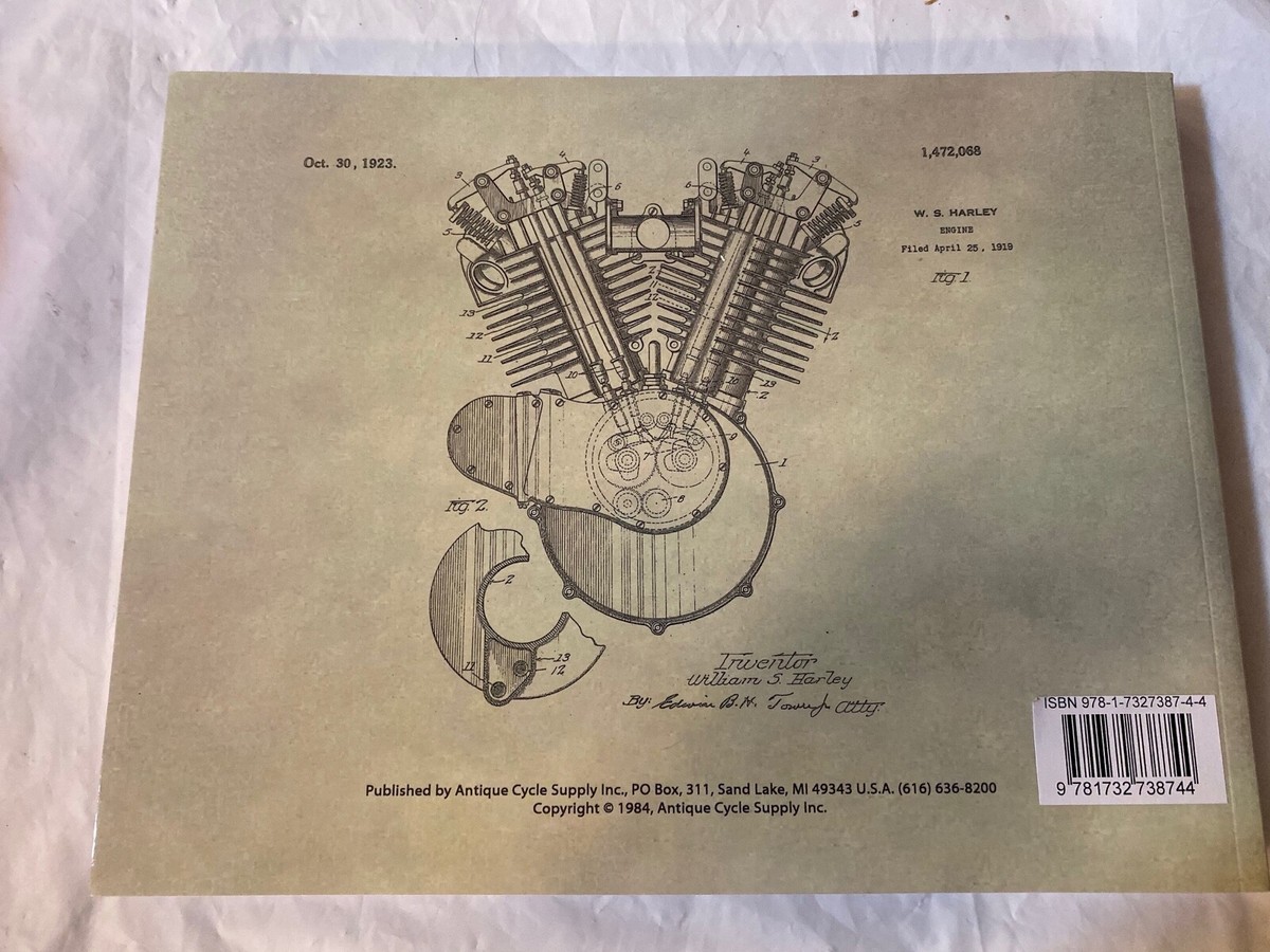 Harley 1909-1932 Parts Catalog Manual Strap Tank Single JD, VL DL